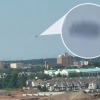 美 뉴욕 상공 비행하는 미확인 검정 물체, UFO일까?