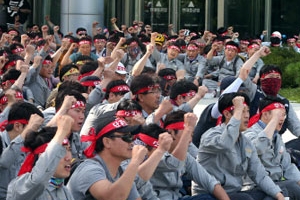 현대차·현대중 노조 23년 만에 동시 파업