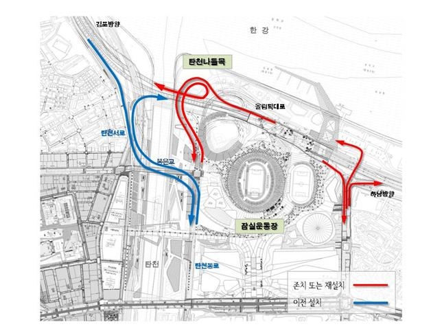 탄천나들목 개념도