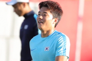 [서울포토] 밝은 표정으로 훈련 임하는 류승우