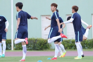 [서울포토] 독일전 앞두고 맹훈련중인 선수들