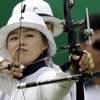 [포토] 날선 눈빛의 여자 양궁대표팀 장혜진 ‘신중한 겨냥’