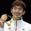 [서울포토] 펜싱 박상영 ‘메달 땄어요’ 환한 미소