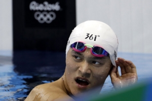 [리우 수영] 쑨양 자유형 1500ｍ 예선 감기약 먹고 나와 탈락