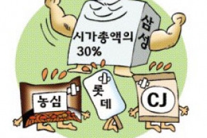 [여의도 카페] 농심·롯데·CJ株 울상…삼성株 상승 1위 好好