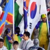 [서울포토] 막 내린 리우올림픽…폐막식 입장하는 한국 선수단