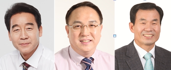 왼쪽부터 주찬식 박중화 이복근 현장방문단장