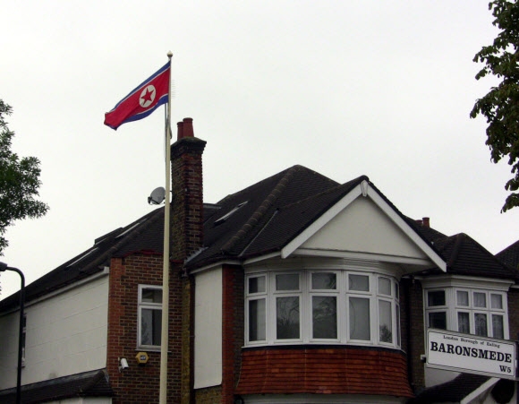 런던의 주영 북한 대사관 모습. 연합뉴스 자료사진