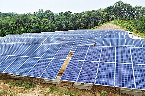 현대그린에너지가 건설한 태양광 발전시설. 현대그린에너지 제공
