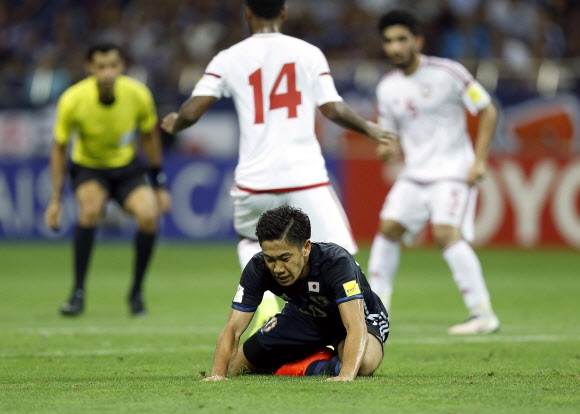월드컵 최종예선 일본, 아랍에미리트에 1-2 충격패