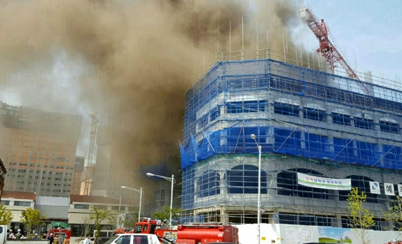 김포 주상복합건물 공사장 화재