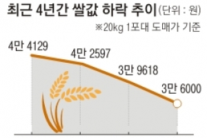 쌀 풍년·소비량 줄어 공급 과잉… 가격 하락 막게 생산 감량 유도