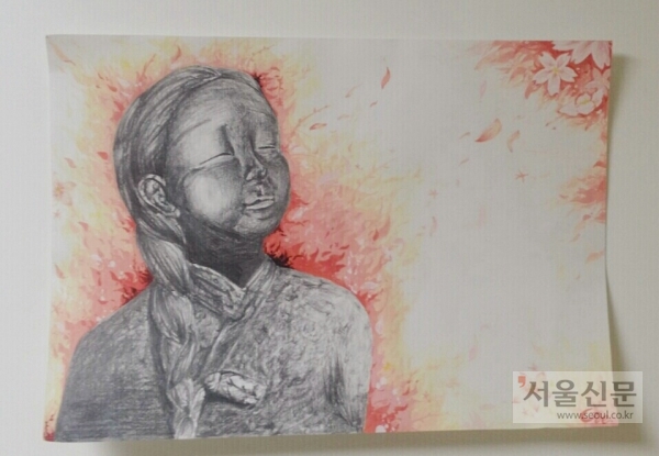 학생들이 그린 소녀상 그림. 아트리셋 제공