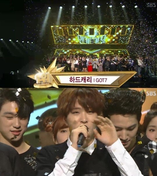 인기가요 하드캐리 갓세븐