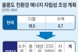 울릉도에 탄소 가고 친환경 에너지 온다