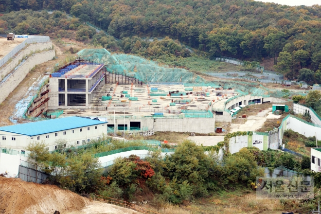 2년째 공사가 중단된 용인 동백세브란스병원 건립 현장. 용인시 제공 