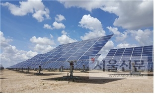 ㈜파루가 2014년부터 3년간 미국 텍사스주에 공급한 추적형 태양광 발전시스템. 400㎿ 규모로 축구장 약 1600개의 크기로 건설된 단일 규모로는 세계 최대 태양광발전소다. 파루 제공 