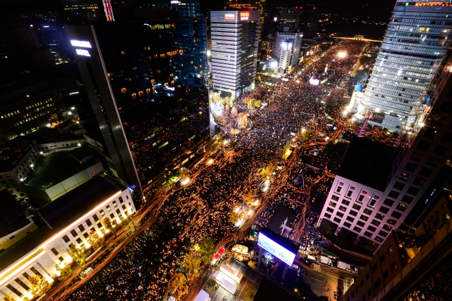 광화문 촛불집회, 시민 100만명 운집