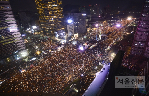 12월 3일 촛불집회, 저녁 7시 기준 110만명 참가
