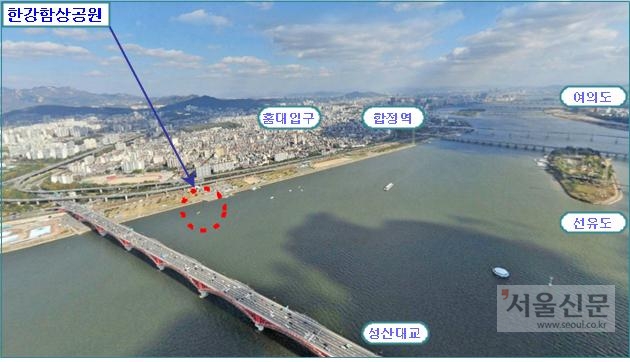 함상공원 위치도