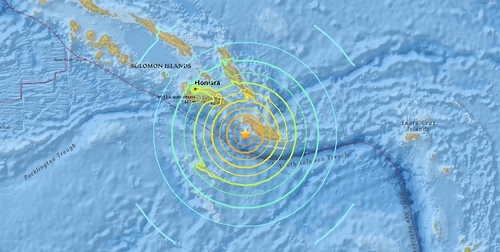 남태평양 솔로몬제도서 규모 7.7 강진…높이 3m 쓰나미 발생 가능성