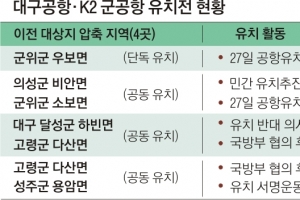 대구공항 후보지 선정 임박… 유치전 ‘후끈’