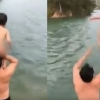 수영 가르친다고 어린 아들 물속에 집어던진 아빠