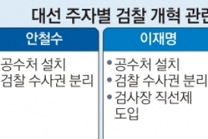 [대선이슈 집중분석] 여야 주자들 “공수처 신설” 일치… 수사권 조정엔 의견차