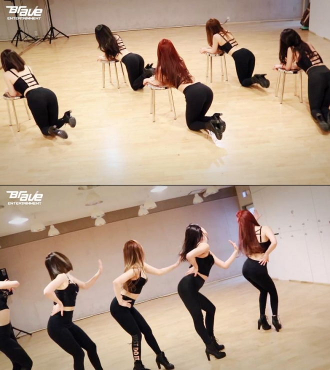 브레이브걸스 ‘뒤태 안무’ 영상 캡처