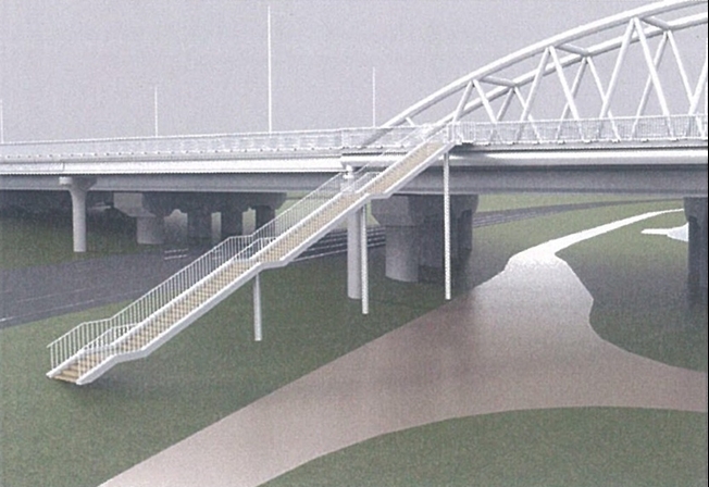 여의교 - 샛강생태공원 연결계단 조감도