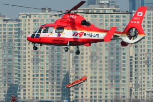 특별구조훈련 하는 소방헬기