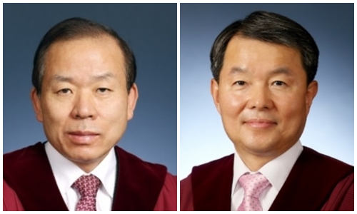 김이수(왼쪽)·이진성 헌법재판소 재판관