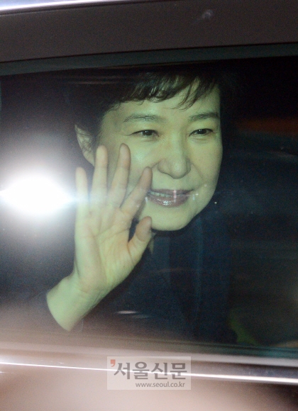 박근혜 전 대통령, 사저 도착 모습