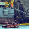 수면 위 세월호 좌측 램프 제거 완료…목표치 1m 남겨둬