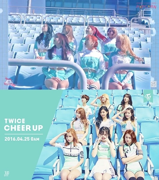 립버블(위), 트와이스(아래) [사진=온라인 커뮤니티]