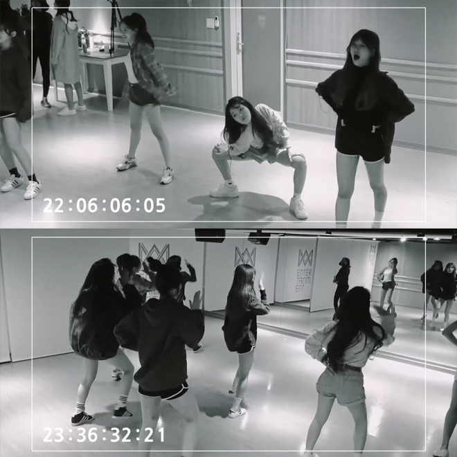 오마이걸 ‘컬러링북’ 음소거 버전 포인트 안무 영상 캡처