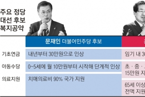 [대선후보 공약 대해부] “기초연금 인상… 복지 확대” 합창… 재원 대책은 ‘빈칸’