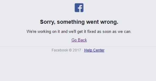 페이스북 접속 장애