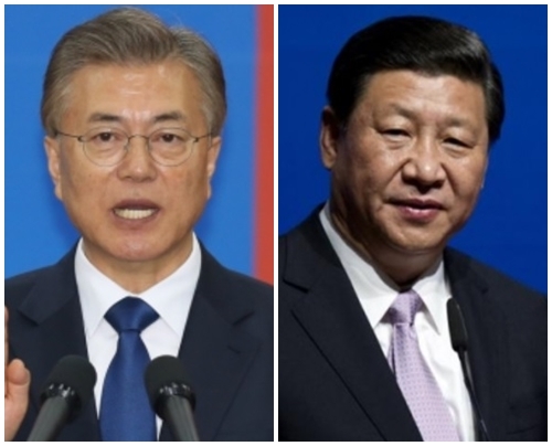 문재인(왼쪽) 대통령과 시진핑 중국 국가주석