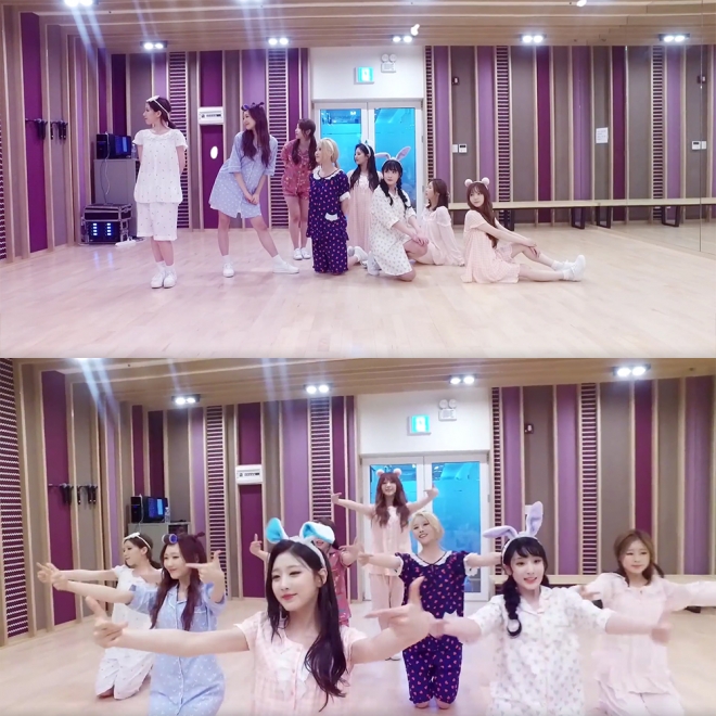 러블리즈 ‘지금, 우리’ 파자마 버전 안무 영상 캡처