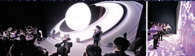 19일 개관하는 서울시립과학관의 3차원(3D) 영상관에서 이현배 서울시립과학관 전시과장이 우주 현상에 대해 설명하고 있다(왼쪽). 시립과학관 직원들이 3D 안경을 낀 채 팔을 뻗어 우주체험을 하고 있다. 정연호 기자 tpgod@seoul.co.kr