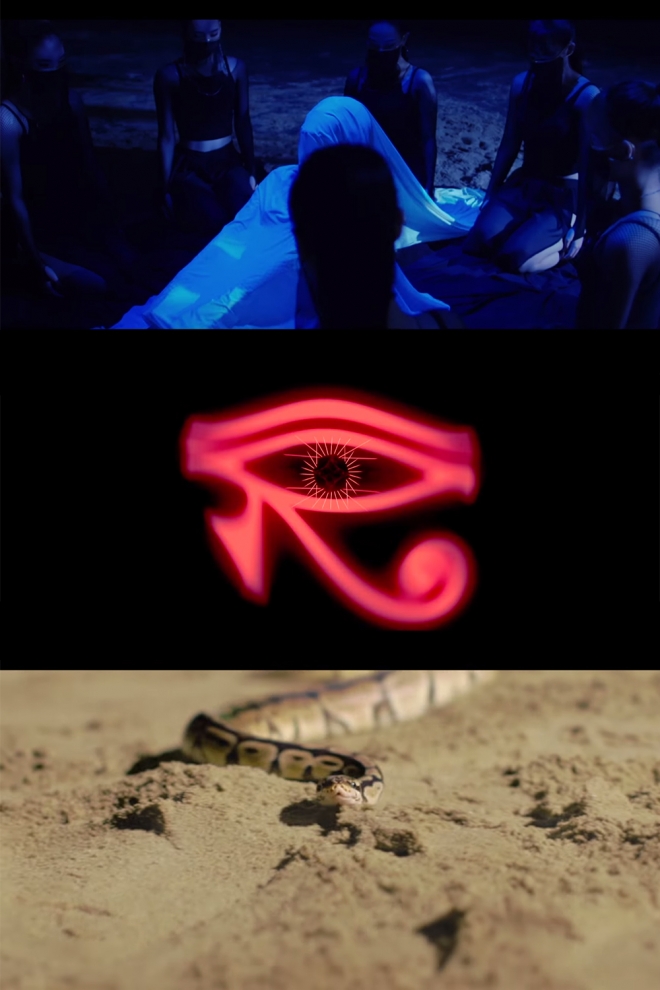 ‘아낙수나문’ 뮤직비디오 속에서 음산한 분위기를 만들어내는 요소들.