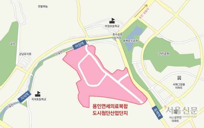 의료복합산업단지 위치도 