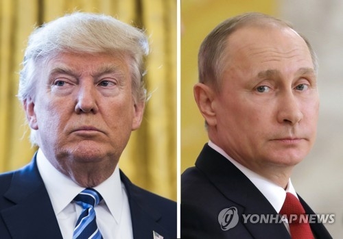 도널드 트럼프 미국 대통령(왼쪽)과 블라디미르 푸틴 러시아 대통령
