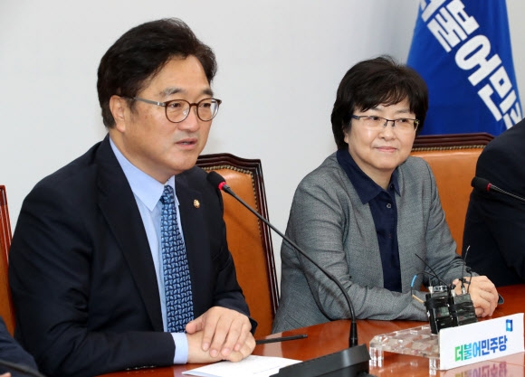우원식 원내대표, 환경부 장관 접견