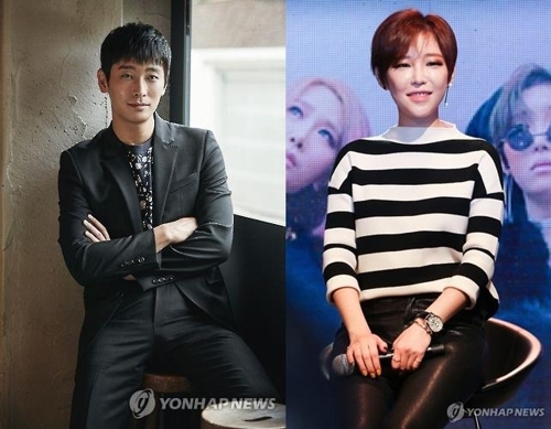 걸그룹 브라운아이드걸스의 가인(오른쪽)과 배우 주지훈 [CJ엔터테인먼트 제공, 연합뉴스 자료사진]