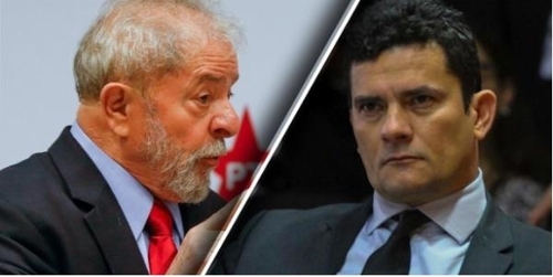 룰라 전 대통령(왼쪽)과 모루 연방판사 사진=연합뉴스/브라질 일간지 에스타두 지 상파울루