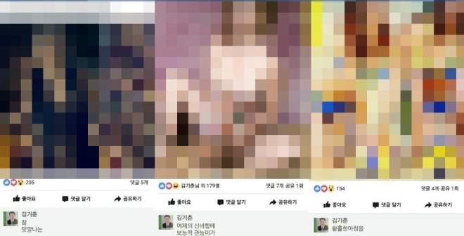 김기춘 국민의당 광명시의원이 페이스북에 단 댓글.