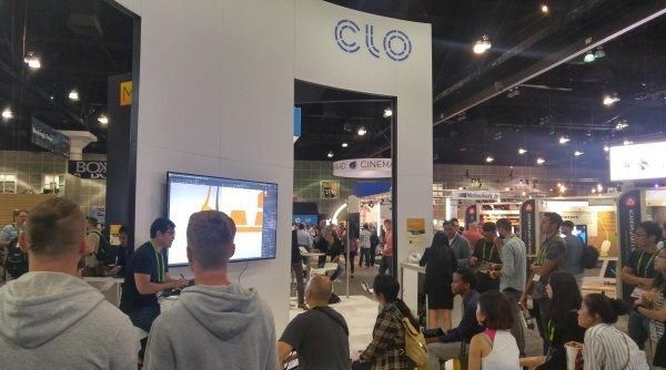 1일(현지시간) 미국 로스엔젤레스에서 개막한 ‘시그라프(Siggraph)2017’ 전시장 내 마블러스 디자이너 부스 전경. 마블러스 디자이너 제공.