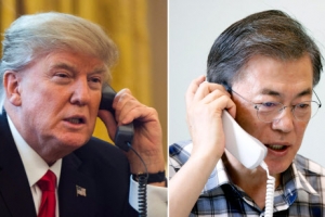 文대통령-트럼프 통화…“한반도서 두번 다시 전쟁 참상 용인 못해”